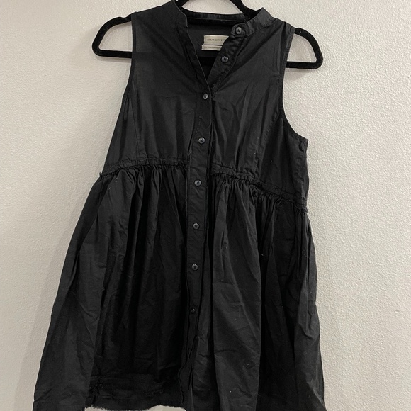 Urban Outfitters black raw hem button down dress - Picture 3 of 7
